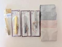 文鎮口金4本ゴールド2本シルバー2本　小銭入れ内布（合皮）4個セット