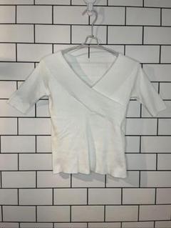 【BASEMENT online】美品　5部袖オフショルダー　ニットカットソー！