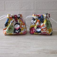 巾着　ハンドメイド　みに巾着　柴犬