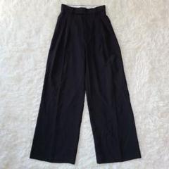 ✨️2024ss✨️anuans ツータックワイドパンツ ブラック S