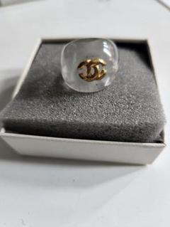 【超美品】CHANEL 虹色アクリルリング ARCHIVER 指輪 リング 「Bz」Y2Kニュアンスレインボーアクリル