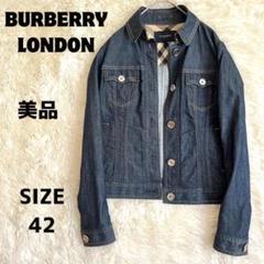 ＊美品＊BURBERRY LONDON バーバリー ノバ  Gジャン デニム S 美品 バーバリー Gジャン デニムジャケット ノバチェック ロゴ