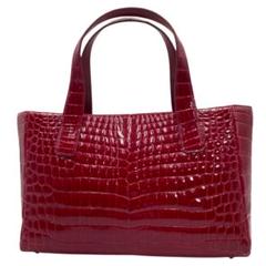 美品✨ワールドベッティ トートバッグリアルクロコダイルセンター取シャイニング