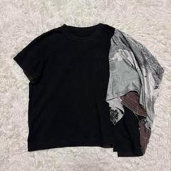 ネットで注文 マップ柄切替Tシャツ 20SS サカイ 黒 アシンメトリー サイズ3 トップス