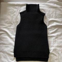 celine セリーヌ　ニット　ケーブル編み　ベスト　チェーン　マカダム　濃紺 celine セリーヌ ニット ケーブル編み ベスト チェーン マカダム