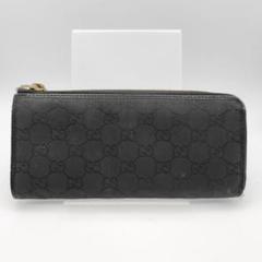 ✨️美品✨ グッチ GG柄 L字ファスナー ナイロン×レザー 長財布 黒 グッチ(GUCCI)|GGナイロンL字ファスナー長財布|HARDOFFオフ