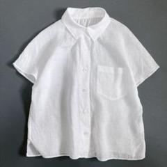 美品 マーガレットハウエル リネンバックギャザーシャツ 半袖 美品 マーガレットハウエル リネンバックギャザーシャツ 半袖