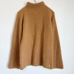 シャネル 97A 40 カシミヤ100% オレンジ ケーブルニット