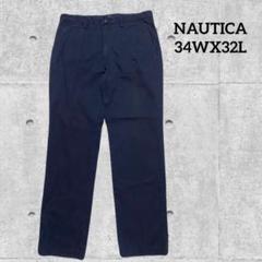 NAUTICA ワークパンツ　コットンパンツ　W34L32 ネイビー＊QD