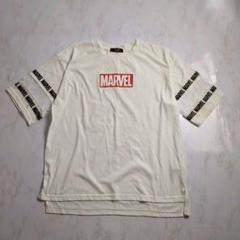 MARVEL Tシャツ L 白 ロゴプリント