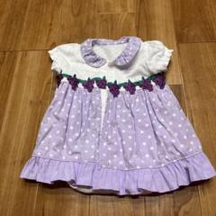 一度のみ着用】ANNA SUI mini レトロフルーツ柄 ロンパース 80㌢