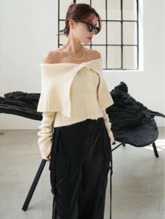 Glam Lips リブ KNIT ケープ カーディガン - メルカリ