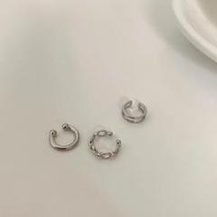 レディース イヤリング 片耳 ３セット イヤーカフ シルバー