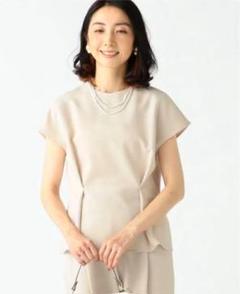 美品◯デミルクスビームス　トリアセタックペプラムプルオーバー 22FO 美品◯デミルクスビームス トリアセタックペプラムプルオーバー