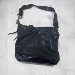 COACH コーチ レザーバッグ ブラック チェック柄ライナー付き