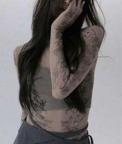 トップス melt the lady lily tattoo tops black melt the lady】lily tattoo tops black - メルカリ