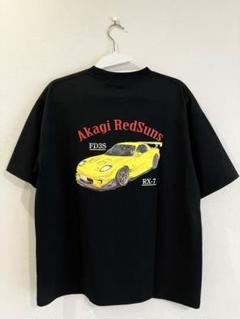 頭文字D【Akagi Red Suns】Tシャツ しまむら XL 黒 - メルカリ