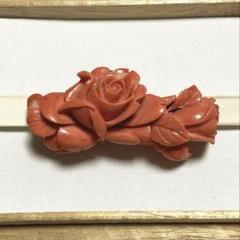 本珊瑚 帯留め K18 薔薇 約22.5g - メルカリ