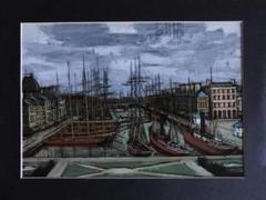 ベルナール・ビュッフェ、Le Havre,le bassin de commer ベルナール・ビュッフェ、Le Havre,le bassin de commer - メルカリ