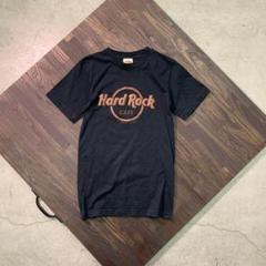 7SM1 【Hard Rock CAFE】 ロゴ刺繍　半袖Tシャツ　古着used