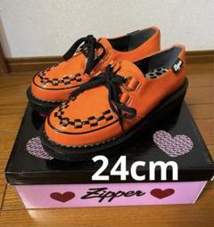 Zipper 厚底靴 24cm