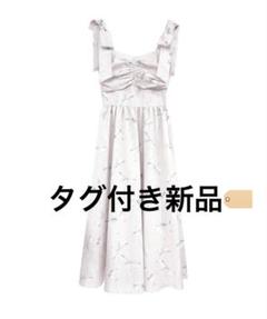 Rosé Muse ribbon pattern cami dress ピンク