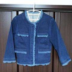 パパス フリンジデザイン レディース デニムジャケット