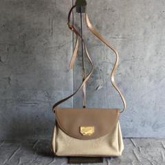 【NINA RICCI】 ニナリッチ レザー 総柄 ベージュ ショルダーバック