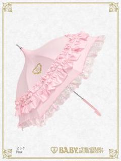 送料無料■baby,the stars shine brightアンブレラ日傘 BABY,THE STARS SHINE BRIGHT - 未使用 ホワイト BABY 日傘 傘の