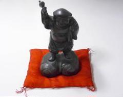 【旧家蔵出し初出し品】大黒天　大黒様　おそらく真鍮製　置物　縁起物　骨董　レトロ 真鍮製 開運 七福神 置物 縁起物 大黒様 大黒天 大国さま 大国
