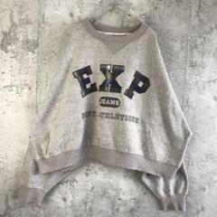 A4927古着　トレーナー　スウェット　茶　90s Y2K