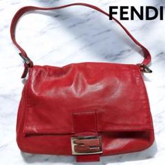 ヴィンテージ FENDI フェンディマンマバケット レザー 赤