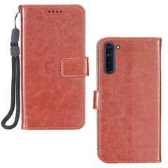 OPPO Reno3 A用 ケース 手帳型 高級PUレザー ブラウン