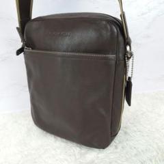 COACH コーチ ショルダーバッグ レザー 本革 ダークブラウン 斜め掛け