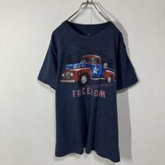半袖Tシャツ　カー　アニマル　プリント　クルーネック　大きいサイズ　古着