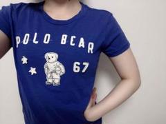 レアアイテム♡ラルフローレン　ポロベアワッペン刺繍Tシャツカットソー　ネイビー