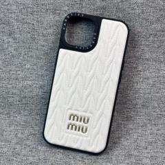 ロゴが目立つ◇miumiu◇ミュウミュウ iPhone12/12Pro ケース