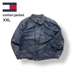 TOMMY HILFIGERコットンジャケット鬼フェードXXLネイビー茄子紺