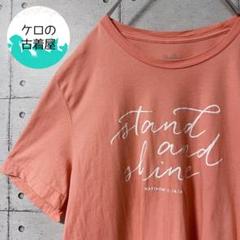 Day Spring メッセージ Tシャツ L サーモンピンク US古着