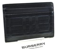 美品 Burberry バーバリー カードケース レザー 革 ブラック 黒
