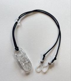 大好評！！　補聴器ストラップ　シンプル　黒　透明　匿名配送