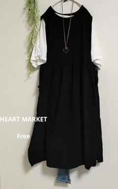 HEART MARKET サイドリボン ブラック ロング ベスト ワンピースのサムネイル