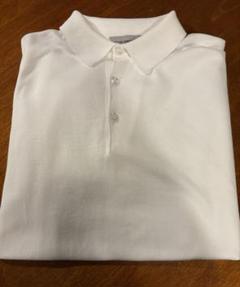 JOHN SMEDLEY（ジョン スメドレー)ホワイトニットポロMサイズ試着のサムネイル