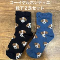 【新品】コーイケルホンディエ⑤靴下　２足セット　デコピン　大谷翔平　犬