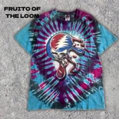 フルーツオブザルーム Tシャツ タイダイ ブルー コットン素材 90S B015