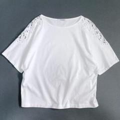 アナイ 18SS カットワークレースカットソー 半袖 ホワイト 38
