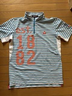 le coq sportif ストライプ柄 ハーフジップポロシャツ L ゴルフ