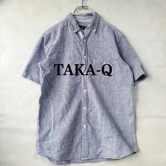 美品☆タカキュー 半袖シャツ L リネンシャツ コットンシャツ 涼しい