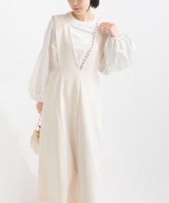 超美品　PICCIN ラブティクボンボン　ワンピース　パール　白　Mサイズ 超美品PICCIN ラブティクボンボンワンピースパール白Mサイズ