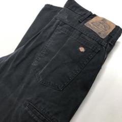 Dickies W40L30 ライトダック ダブルニー ワークパンツ ブラック